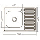 Кухонная мойка накладная ZerixZ8050L-06-160E (Satin)