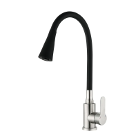 Смеситель для кухни Mixxus DAX-011 REFL.Black с силиконовым изливом