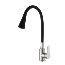 Смеситель для кухни Mixxus DAX-011 REFL.Black с силиконовым изливом