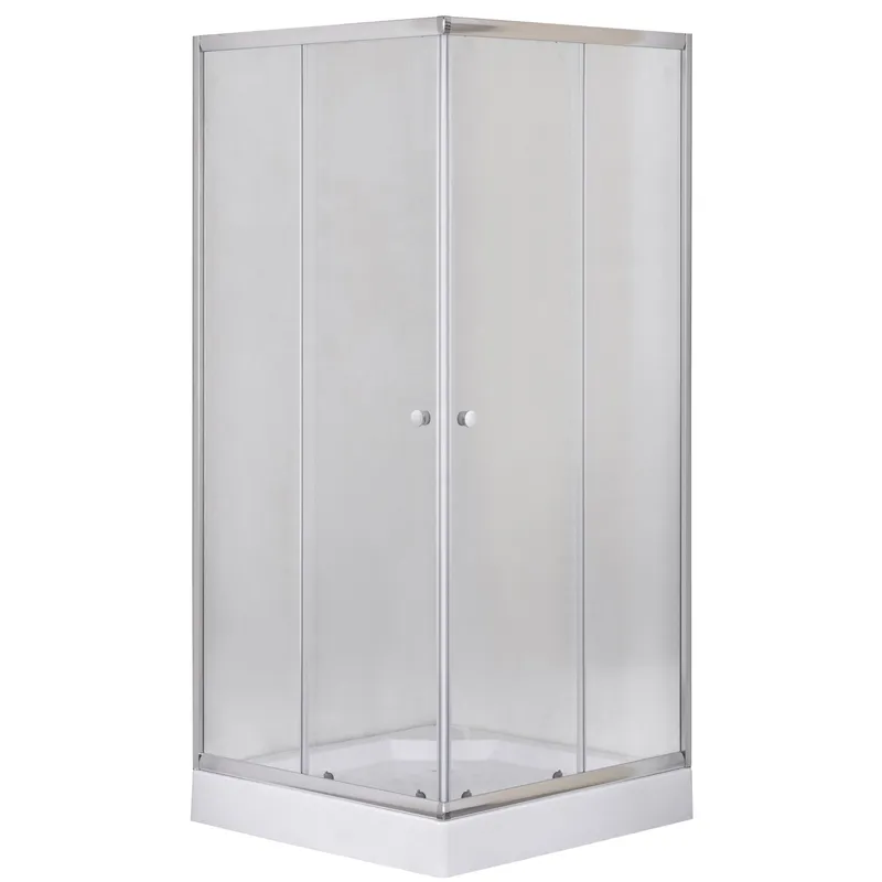 Душова кабіна з низьким піддоном Mixxus CUBIC SCT01-100x100x195-FB CHROME матове скло 4мм (MI690