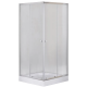 Душова кабіна з низьким піддоном Mixxus CUBIC SCT01-100x100x195-FB CHROME матове скло 4мм (MI690