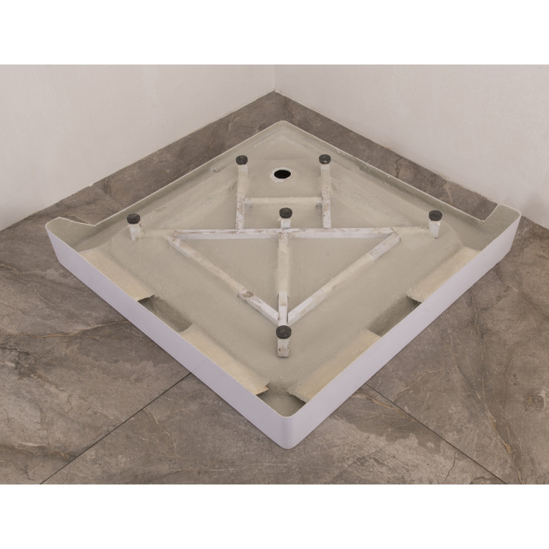 Душова кабіна з низьким піддоном Mixxus CUBIC SCT01-100x100x195-FB CHROME матове скло 4мм (MI690