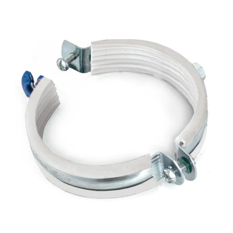 Хомут трубный оцинкованный Koer KCB.10.G 4" (110-118) серый