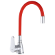 Смеситель для кухни Zerix SOP7 146 с красным гибким изливом