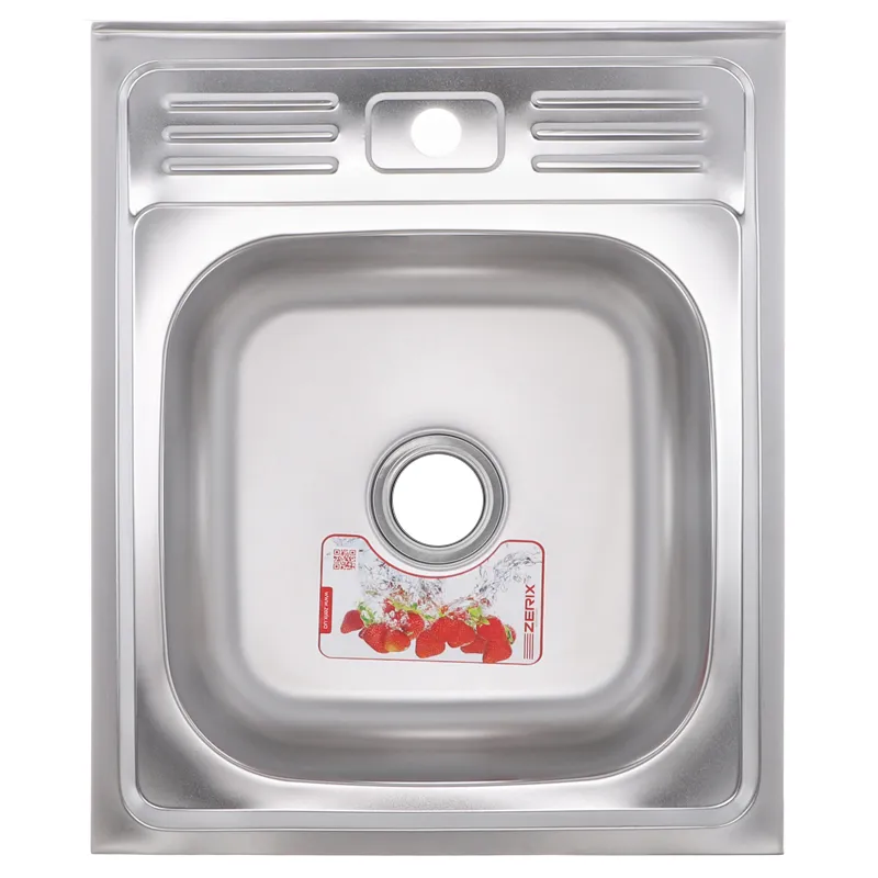 Кухонная мойка накладная ZerixZ5060-04-160E (Satin)