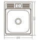 Кухонная мойка накладная ZerixZ5060-04-160E (Satin)