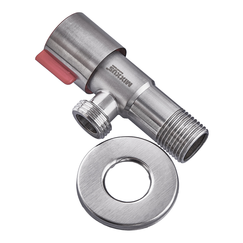 Кран для подключения сантехприборов Mixxus VAL-02-1/2x1/2 с нерж.ст. SUS304 (крас.)(УП.БЛИСТЕР) (MI