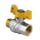 Кран шаровой Nolf NF.722 - 1/2" FM ГШМ YELLOW, ручка "бабочка" желтая