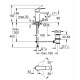 Однорычажный смеситель для раковины Grohe Cubeo S-размера