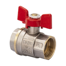 Кран кульовий FERRO PL 3/4" ГГБ art. 602 (латунна куля)