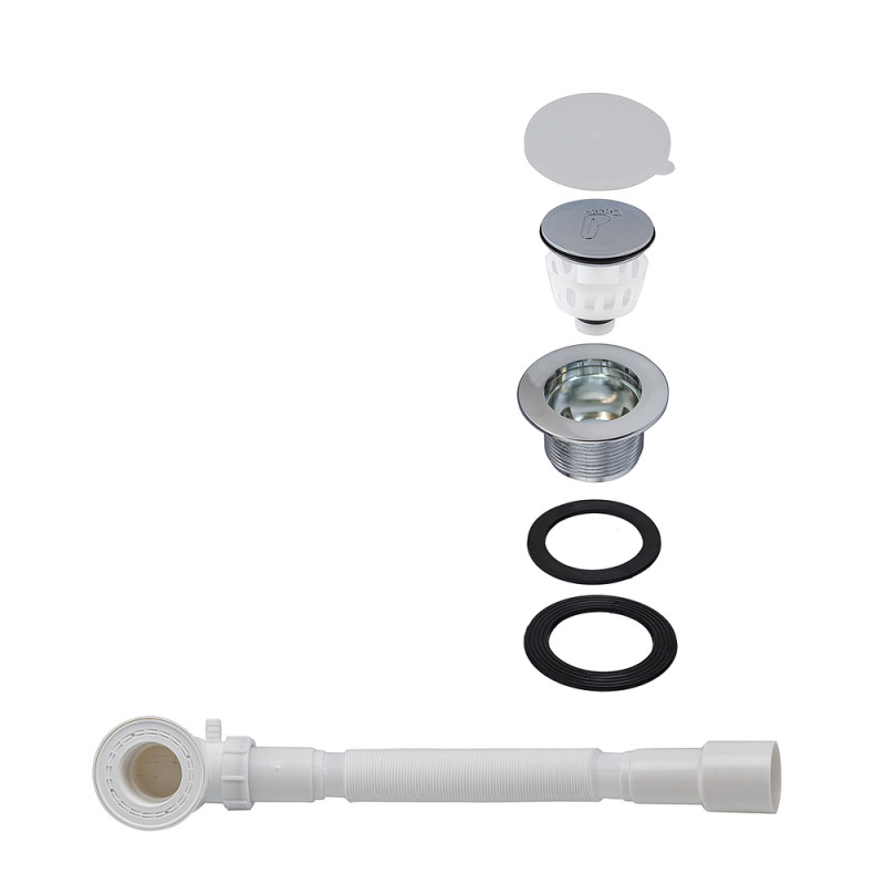 Душовий піддон з сифоном Mixxus HARD ST01-120x80x13 діаметр зливу 52 мм