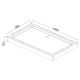 Душовий піддон з сифоном Mixxus HARD ST01-120x80x13 діаметр зливу 52 мм