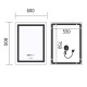 Зеркало Mixxus Premium FLASH MR21-60x80 (LED Touch, Anti-fog, димер, часы)