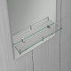 Зеркало настенное Zerix LAGUNA MRZ03-500x700x110 прямоугольное с дугообразным верхом и полкой (ZX56