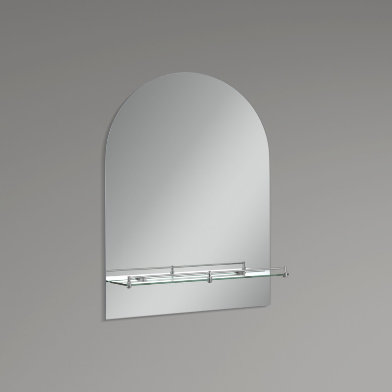 Зеркало настенное Zerix LAGUNA MRZ03-500x700x110 прямоугольное с дугообразным верхом и полкой (ZX56