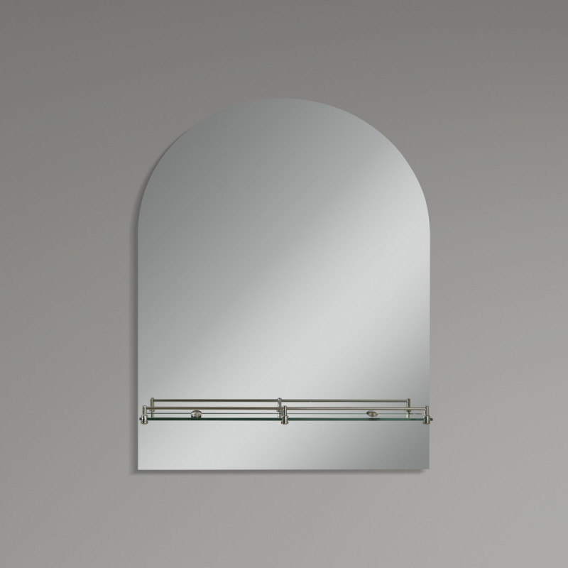 Зеркало настенное Zerix LAGUNA MRZ03-500x700x110 прямоугольное с дугообразным верхом и полкой (ZX56