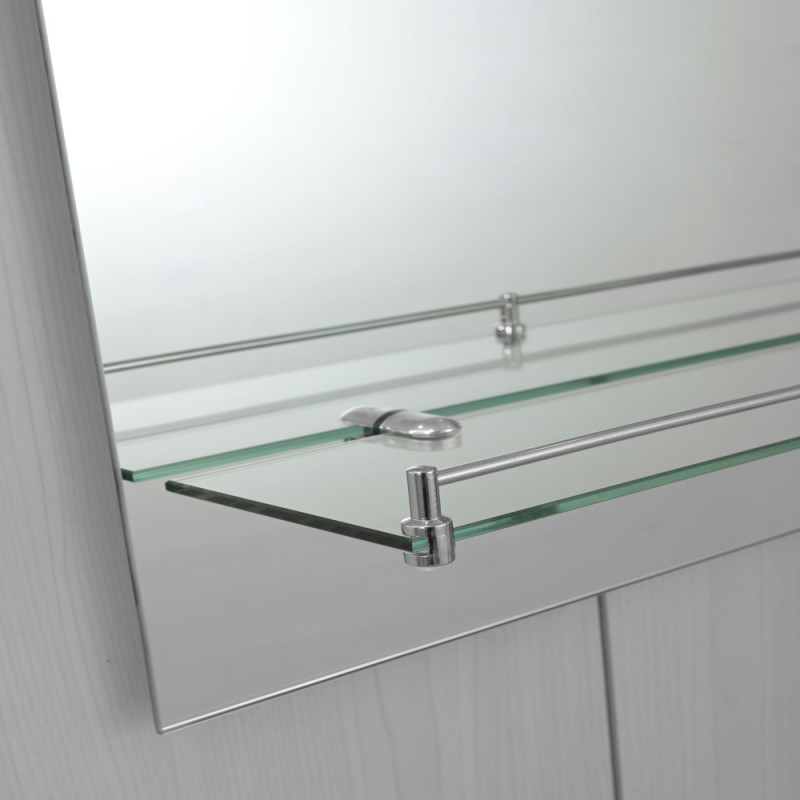 Зеркало настенное Zerix LAGUNA MRZ03-500x700x110 прямоугольное с дугообразным верхом и полкой (ZX56