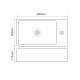 Раковина накладная Mixxus Premium QUADRO-0207 480х260х125mm с отверстием под смеситель