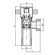Кран для подключения сантехприборов Koer KR.517 - 1/2x3/8
