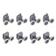 Душова кабіна без піддона Mixxus PLAIN SC01-90x90x185-TR GRAPHITE прозоре скло 4мм