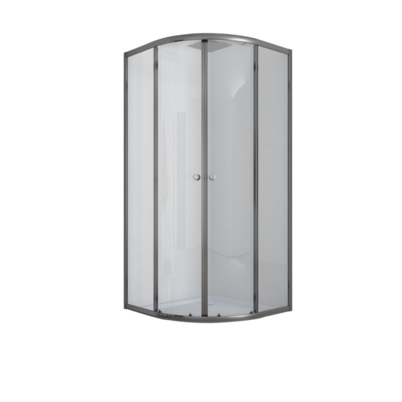 Душова кабіна без піддона Mixxus PLAIN SC01-90x90x185-TR GRAPHITE прозоре скло 4мм