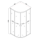 Душова кабіна без піддона Mixxus PLAIN SC01-90x90x185-TR GRAPHITE прозоре скло 4мм