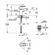 Однорычажный смеситель для раковины S-Size Grohe BauLoop New с нажимным донным клапаном
