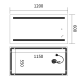 Зеркало Mixxus Premium LINES MR17-120x60-REVERSE (LED Touch, Anti-fog, димер)