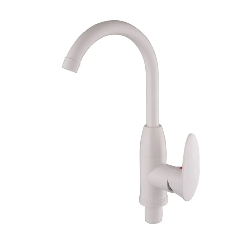Смеситель для кухни Plamix Cezar-011-B SET White (с подводкой)