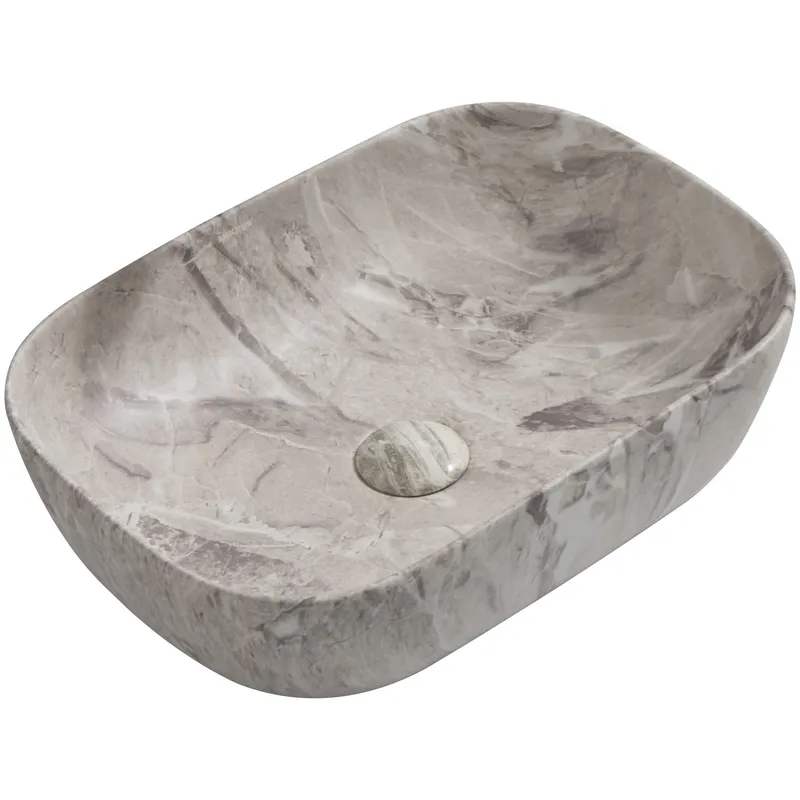 Раковина накладная MIXXUS PREMIUM DIVERSE-0113 MARBLE 455х325х135mm