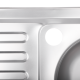 Кухонная мойка накладная ZerixZ8050R-04-160E (Satin)
