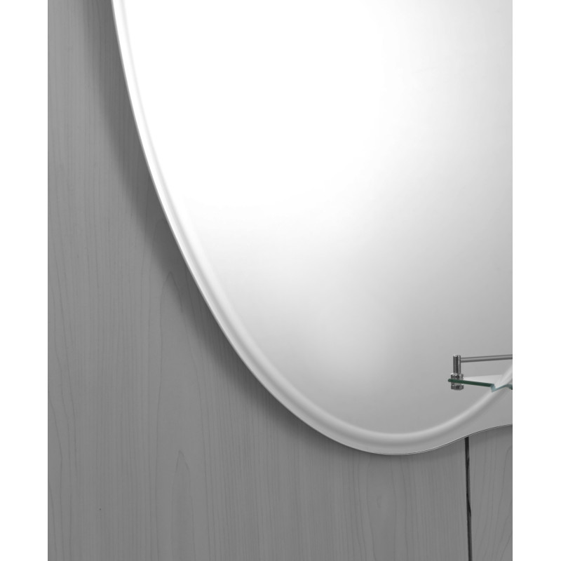 Зеркало настенное Zerix SOLO MOZ01-650x850x100 асимметричное с 3-мя полками