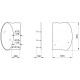 Зеркало настенное Zerix SOLO MOZ01-650x850x100 асимметричное с 3-мя полками