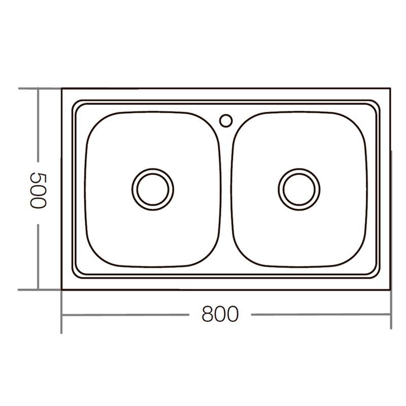 Мойка кухонная Zerix Z8050D-08-180E (Satin)