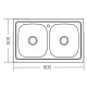 Мойка кухонная Zerix Z8050D-08-180E (Satin)
