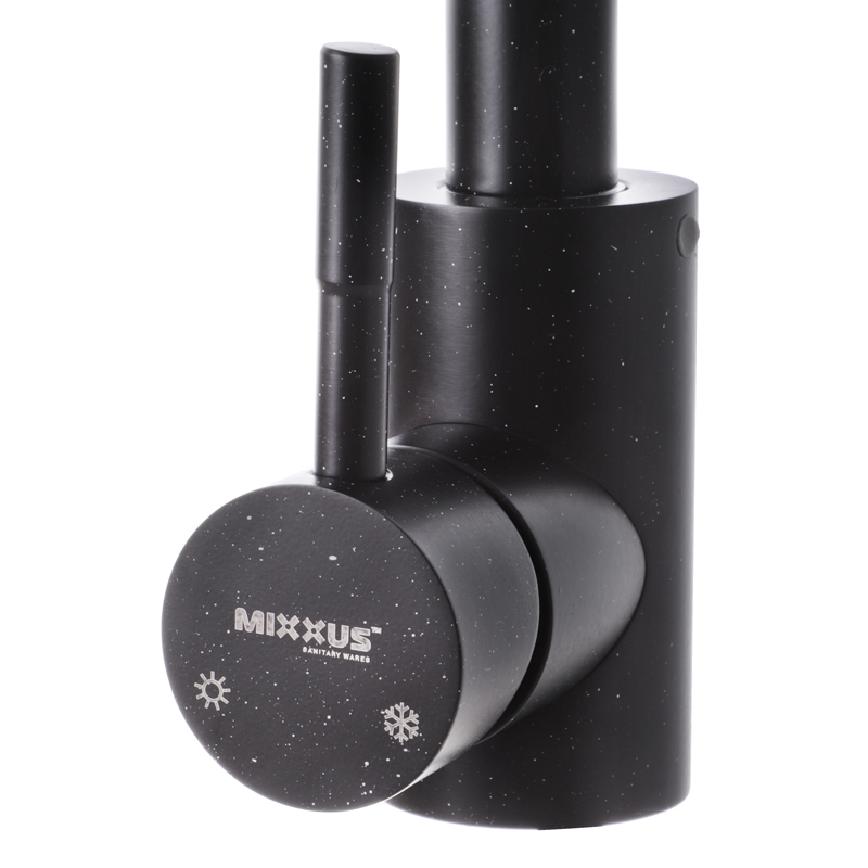 Кухонный смеситель черный Mixxus SUS 011-2