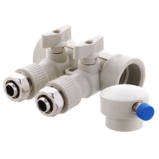 Распределительный коллектор на 2 контура с фитингом Koer K0190.PRO - 40x20 PPR