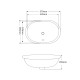 Раковина врезная под столешницу MIXXUS PREMIUM ELLIPSE-1701 570х385х205mm с переливом