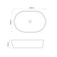 Раковина накладная MIXXUS PREMIUM ELLIPSE-0105 600х400х150mm