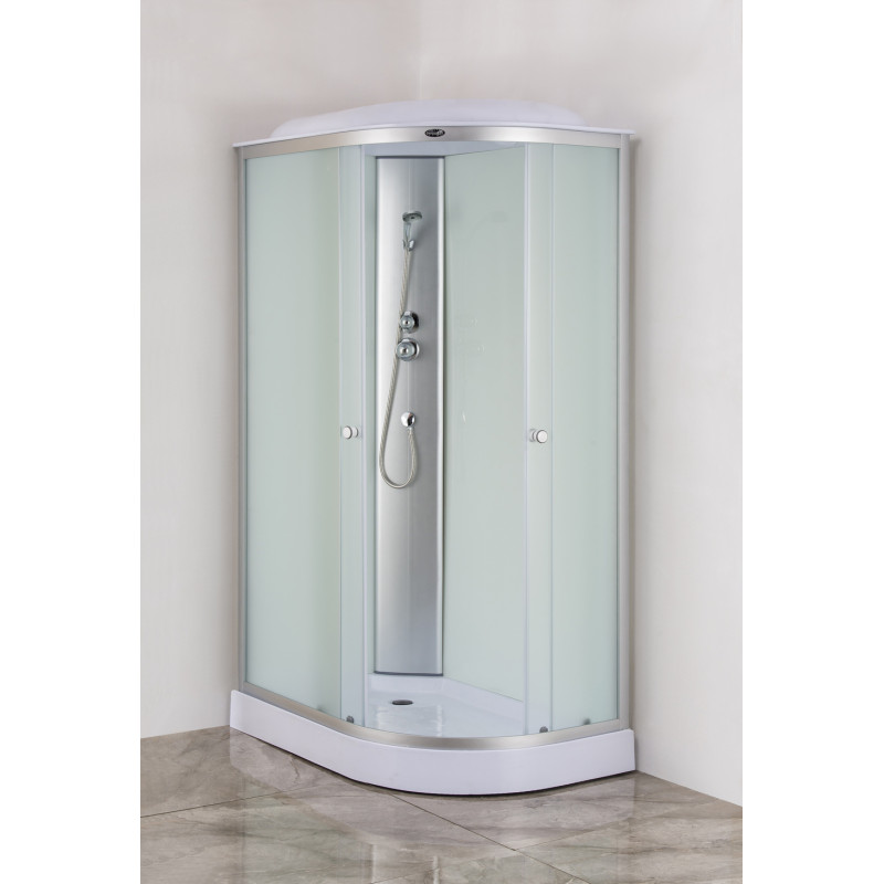 Бокс душевой без гидромассажа Mixxus WAVE SB02-120x80x215-L-FB SATIN с низким поддоном