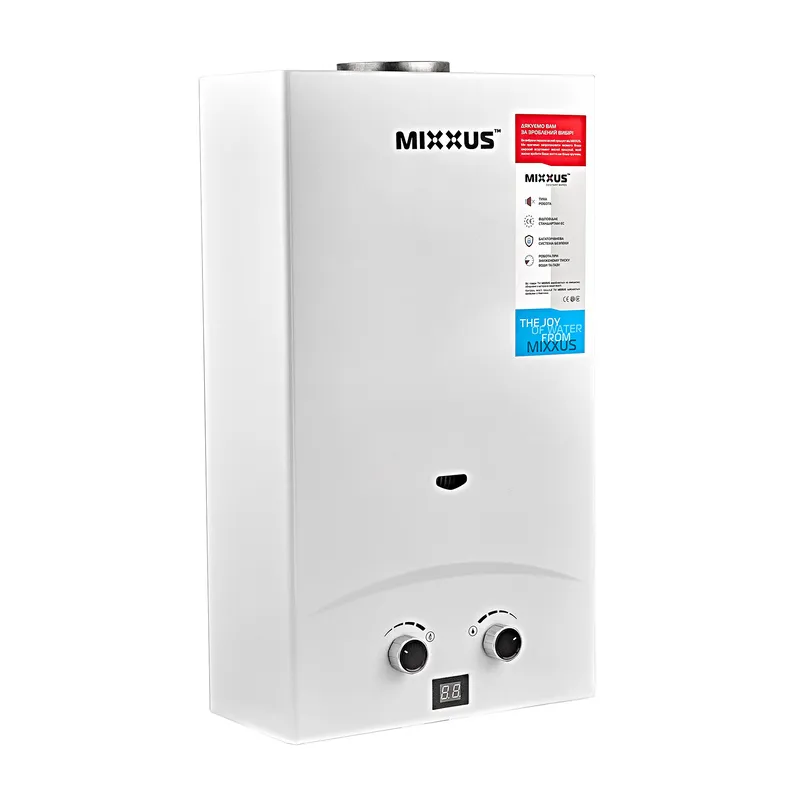 Газова колонка Mixxus GWH-0112 BASIC WHITE димохідна 12 л/хв