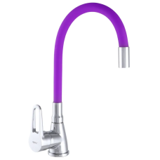 Смеситель для кухни Zerix SOP7 045 с фиолетовым гибким изливом