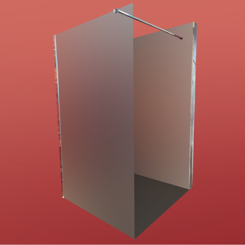 Душова перегородка Koer SR SP01-120x200-TR-01 Walk-In прозоре скло Easy Clean 8мм, хром (KR53)