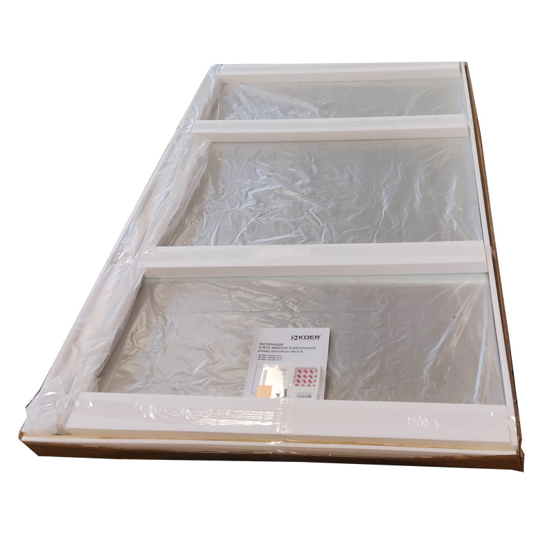 Душова перегородка Koer SR SP01-120x200-TR-01 Walk-In прозоре скло Easy Clean 8мм, хром (KR53)