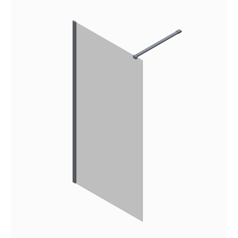 Душова перегородка Koer SR SP01-120x200-TR-01 Walk-In прозоре скло Easy Clean 8мм, хром (KR53)