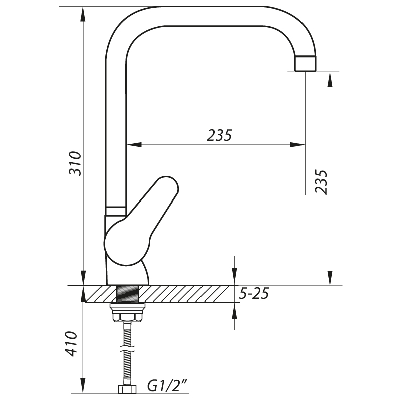 Смеситель для кухни Zerix SOP7 146