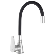 Смеситель для кухни Zerix SOP7 146 с черным гибким изливом