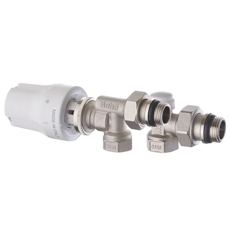 Комплект для подключения радиатора Roho R5171-050K - 1/2" осевой (антипротечка)
