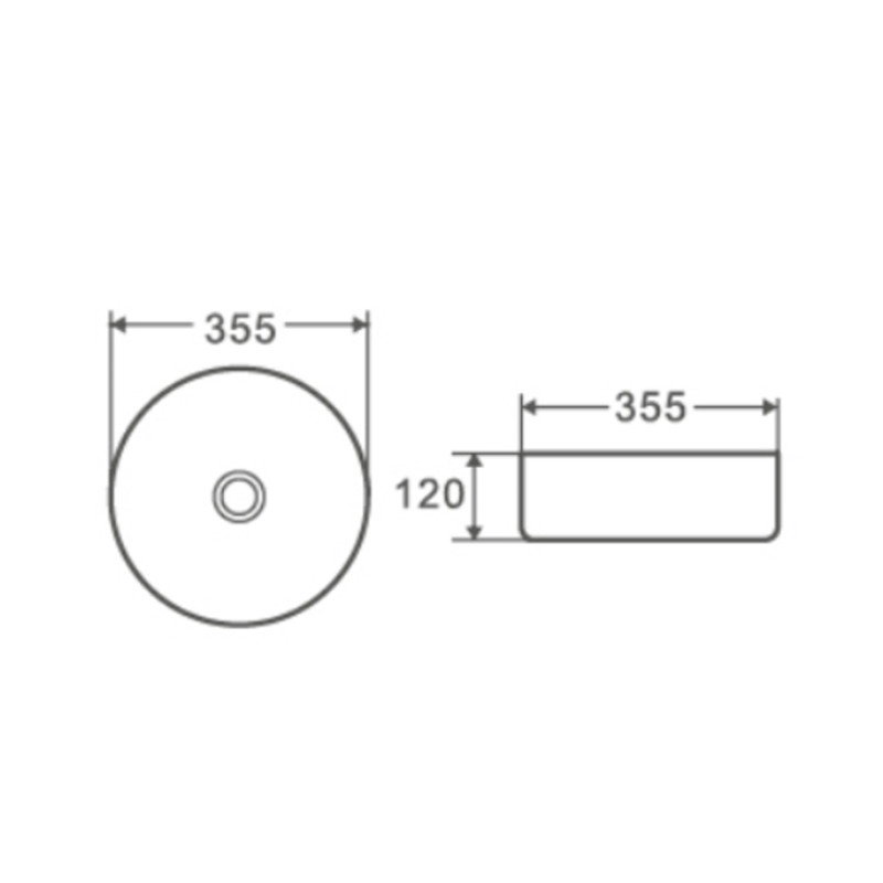 Раковина накладная Mixxus Premium Topper-0101 Black 355x355x120mm