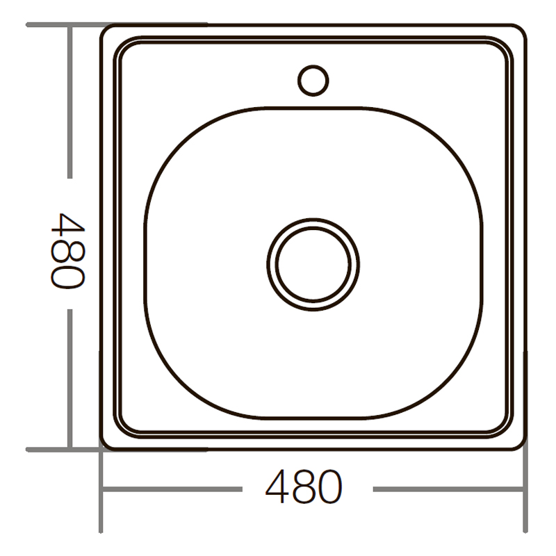 Мойка кухонная Zerix Z4848-06-160D (decor)